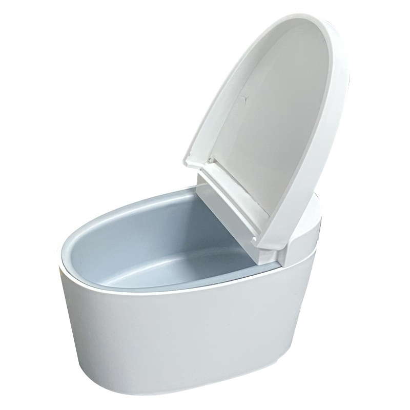 Vas de toaletă mini din plastic cu capac, decorativ și spațiu de depozitare, imprimare logo, personalizare disponibilă