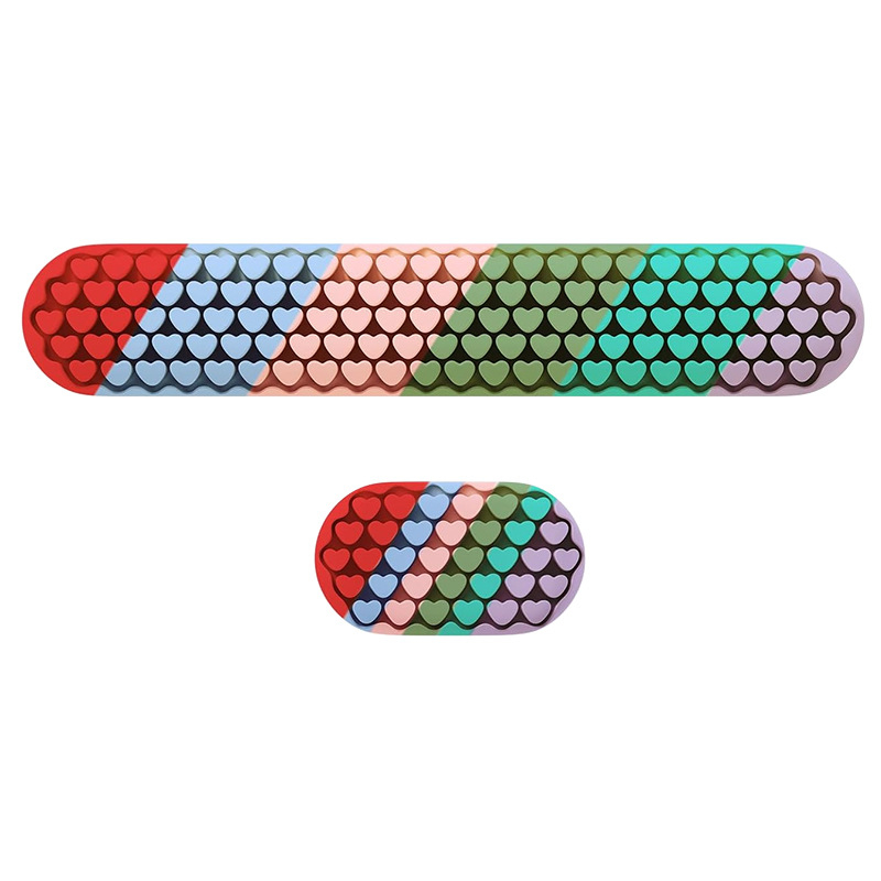 X7 suport pentru mână din silicon în formă de inimă pentru tastatură, birou și gaming, sprijin pentru încheietură, turnare prin injecție