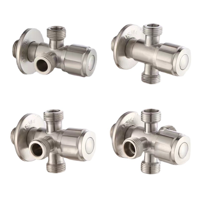 Valvă din oțel inoxidabil 304 pentru boiler, tri-căi, montaj pe perete, diametru interior 20 mm, model A-05, presiune de lucru 0,8 MPa