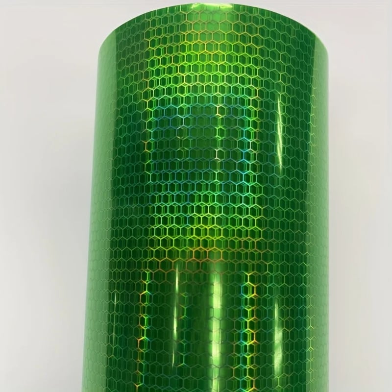 Филм за фарове и задни светлини за автомобили и мотори, диамантен лазерен модел на решетка (honeycomb), PVC филм, промяна на оттенък