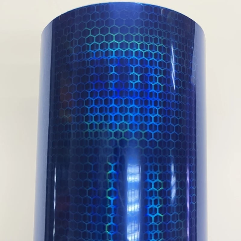 Филм за фарове и задни светлини за автомобили и мотори, диамантен лазерен модел на решетка (honeycomb), PVC филм, промяна на оттенък