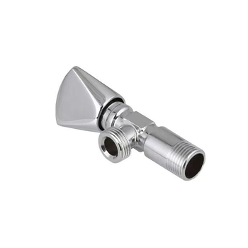 Bakarna kutna ventila s sporim otvaranjem i velikim protokom, ugradnja u zid; pogodna za kupaonicu, kuhinju i balkon; radni tlak 0–90