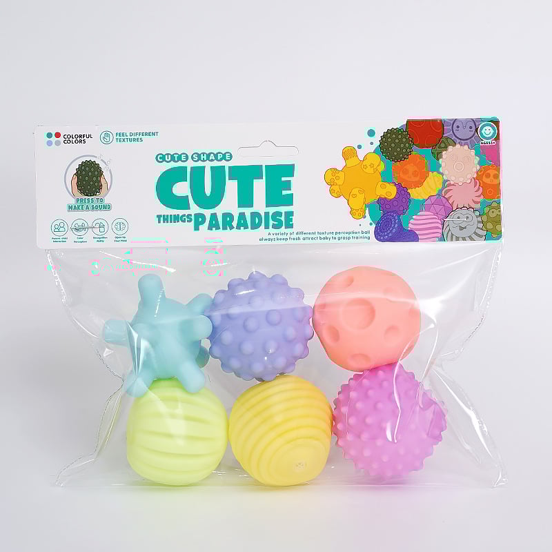 Jucărie de baie pentru bebeluți — minge moale din vinil pentru prindere, percepție tactilă, dezvoltă vederea și auzul (Material: vinil; Vârsta: 3–6 ani)