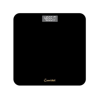 Bluetooth digitalna vaga za tijelo s platformom od kaljenog stakla debljine 5 mm, dimenzije 280×280 mm, mjeri težinu, tjelesnu masnoću, vlagu i kalorije, nosivost 180 kg, crna