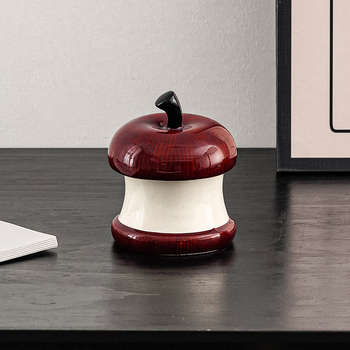 Kerámiából készült hamutál fedővel otthonra és irodába — szagtalanító hatás, egyszerű dizájn, vállalati ajándék