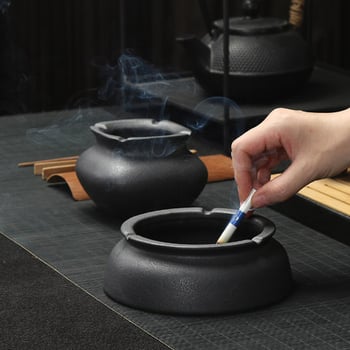 Kerámiából készült hamutartós dohányzóasztal, Hongyu márka, Dehua eredet, nyomtatott logó, testreszabási lehetőség