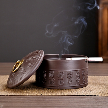 Kerámia hamutál fedővel füst eloltása és a hamu szóródásának megakadályozása, díszítés és tárolás, logó nyomtatás, testreszabható