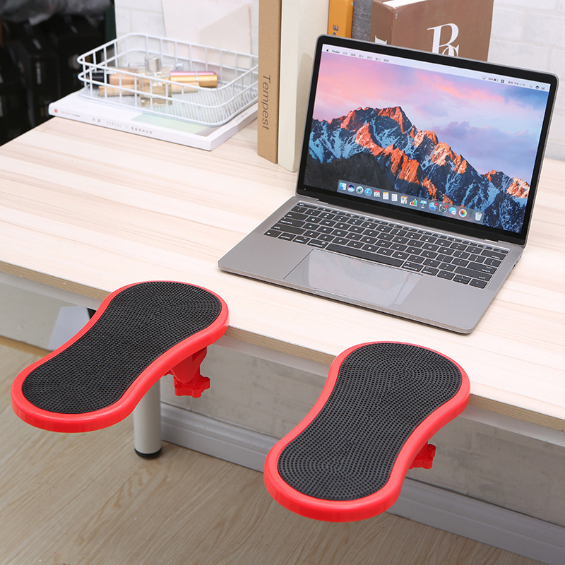 Επιτραπέζιο εξάρτημα επέκτασης καρπού με περιστρεφόμενο βραχίονα και στήριξη αγκώνα για ποντίκι — πλαστικό, μονής όψης