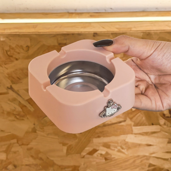 Scrumieră cu spațiu de depozitare, din plastic, stil japonez, design drăguț de desene animate