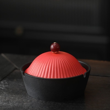 Cenușar cu capac, în formă de pălărie, din rășină, rezistent la vânt, design modern și creativ, pentru living, casă și birou