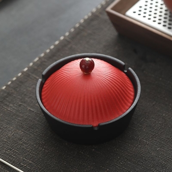 Cenușar cu capac, în formă de pălărie, din rășină, rezistent la vânt, design modern și creativ, pentru living, casă și birou