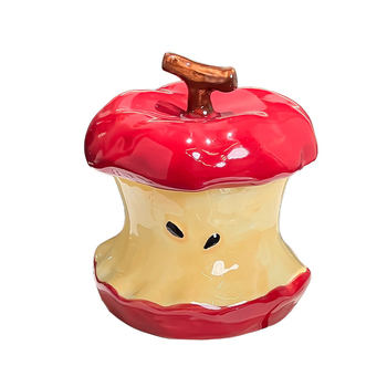 Cenușar ceramic în formă de măr cu capac, reutilizabil, accesorii decorative pentru living și birou