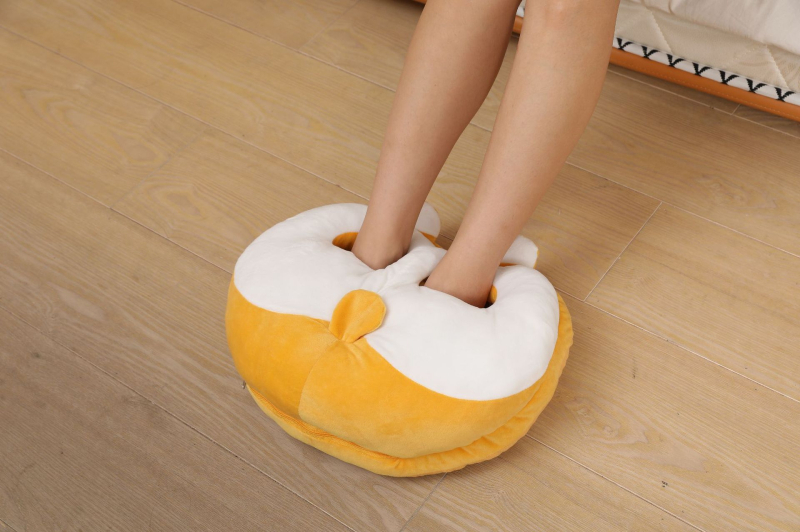 Unisex električne papuče s grijanjem, plišani velur gornji dio, potplat od tkanine, USB napajanje