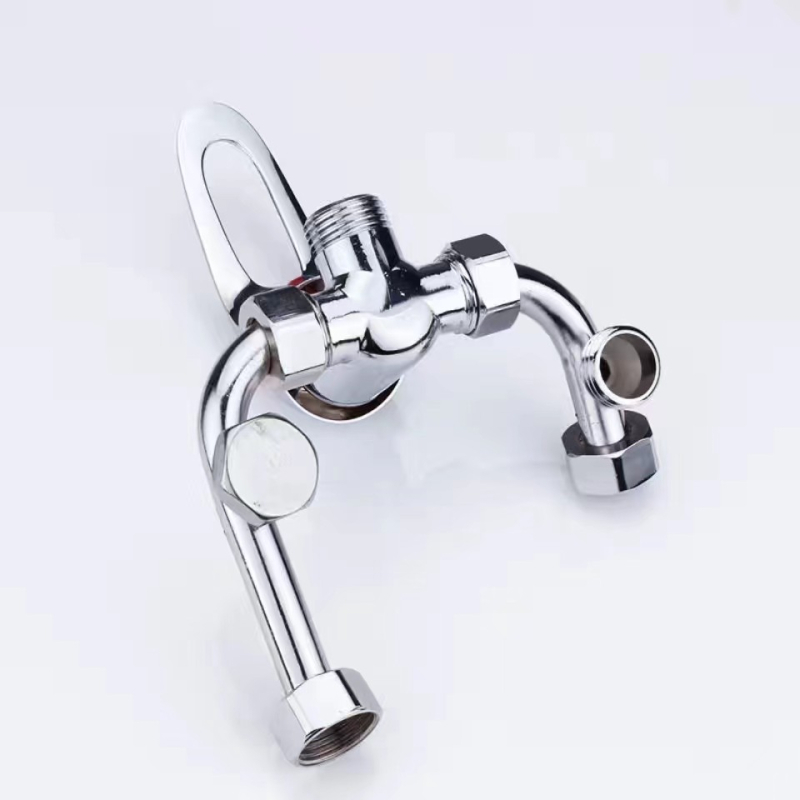 Ορειχάλκινος U-σχήματος ντους ανάμιξης βαλβίδας για θερμαντήρα νερού, ανοικτής τοποθέτησης, μοντέλο 09; Ατμοσφαιρική πίεση; Θερμό νερό 90°C; Κρύο νερό 0°C; Στυλ μοντέρνου μινιμαλισμού