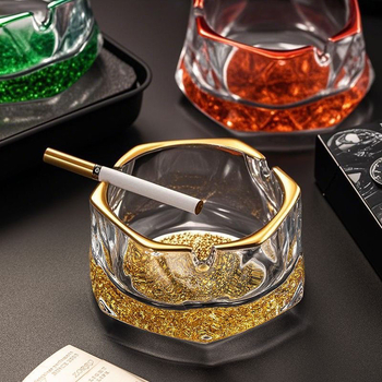 Cenușar din sticlă, stil lux ușor, brand Tongchuang, personalizare disponibilă, fără imprimare a logo-ului