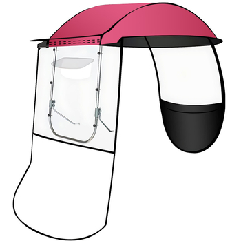 Zaštita od sunca za električna vozila – poliesterska tkanina, srednji štap od vlakana, duga drška, kiša i vjetar otporna, mogućnost ispisa logotipa