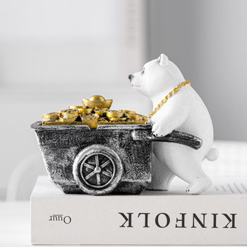 Pepeljara s poklopcem i Panda ukrasom, smola, Nordic stil (Materijal: smola; Stil: Nordic; Nije za jednokratnu upotrebu; Nije uvezeno)