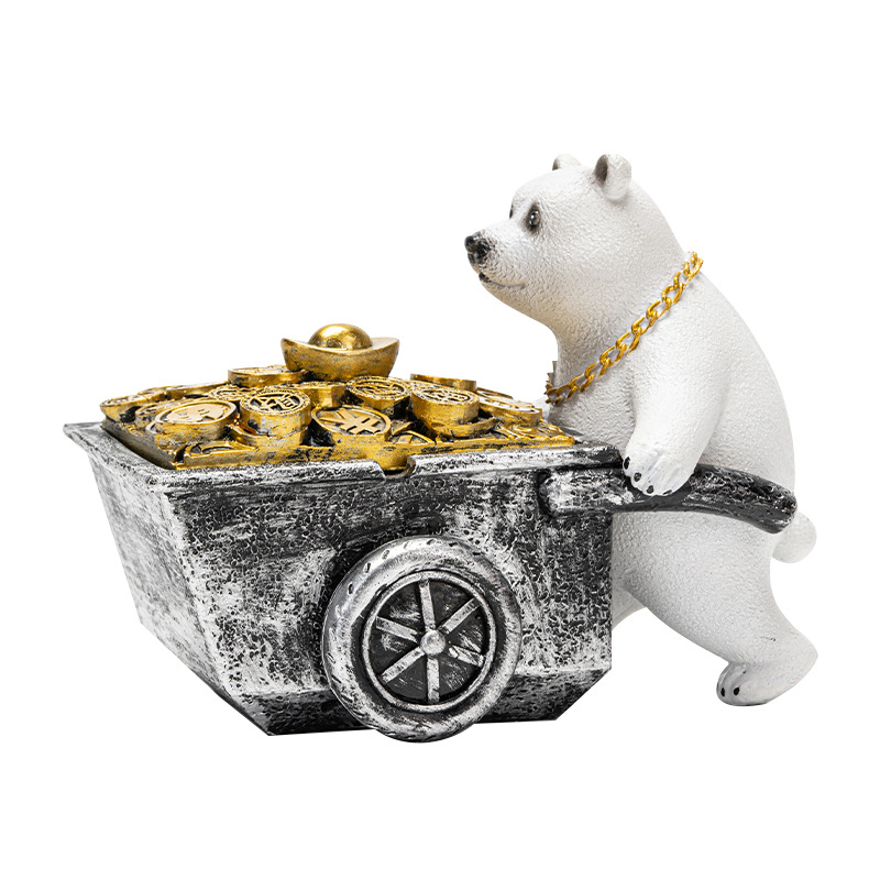 Pepeljara s poklopcem i Panda ukrasom, smola, Nordic stil (Materijal: smola; Stil: Nordic; Nije za jednokratnu upotrebu; Nije uvezeno)