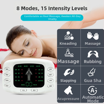 Μασάζερ με παλμούς για μεσημβρινούς, μοντέλο 7005; τροφοδοσία USB; 4 επαφές μασάζ; πολλαπλά modes και μεταβλητή συχνότητα; κατάλληλο για τον αυχένα, πλάτη, μέση, πόδια, γοφούς και πέλτες