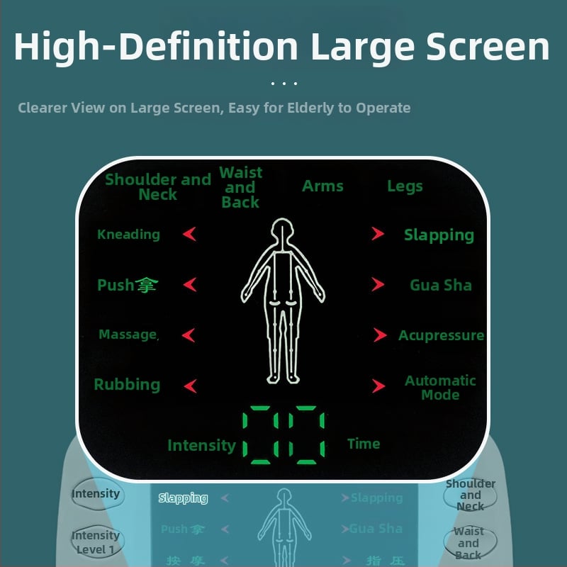 Μασάζερ με παλμούς για μεσημβρινούς, μοντέλο 7005; τροφοδοσία USB; 4 επαφές μασάζ; πολλαπλά modes και μεταβλητή συχνότητα; κατάλληλο για τον αυχένα, πλάτη, μέση, πόδια, γοφούς και πέλτες