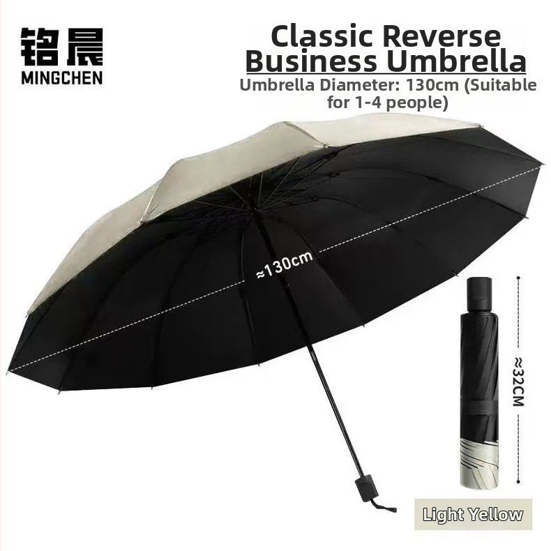 12-rebrasti kišobran za sunce i kišu, unisex, sklopivi, ojačani, debeli, ekstra veliki, UV zaštita