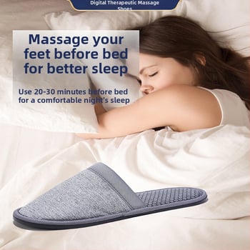 Παντόφλες μασάζ με μικρορεύμα στα σημεία βελονισμού του πέλματος, USB τροφοδοσία, ενσύρματο χειριστήριο και έλεγχος τύπου υπολογιστή, για άνδρες και γυναίκες, οικιακή χρήση