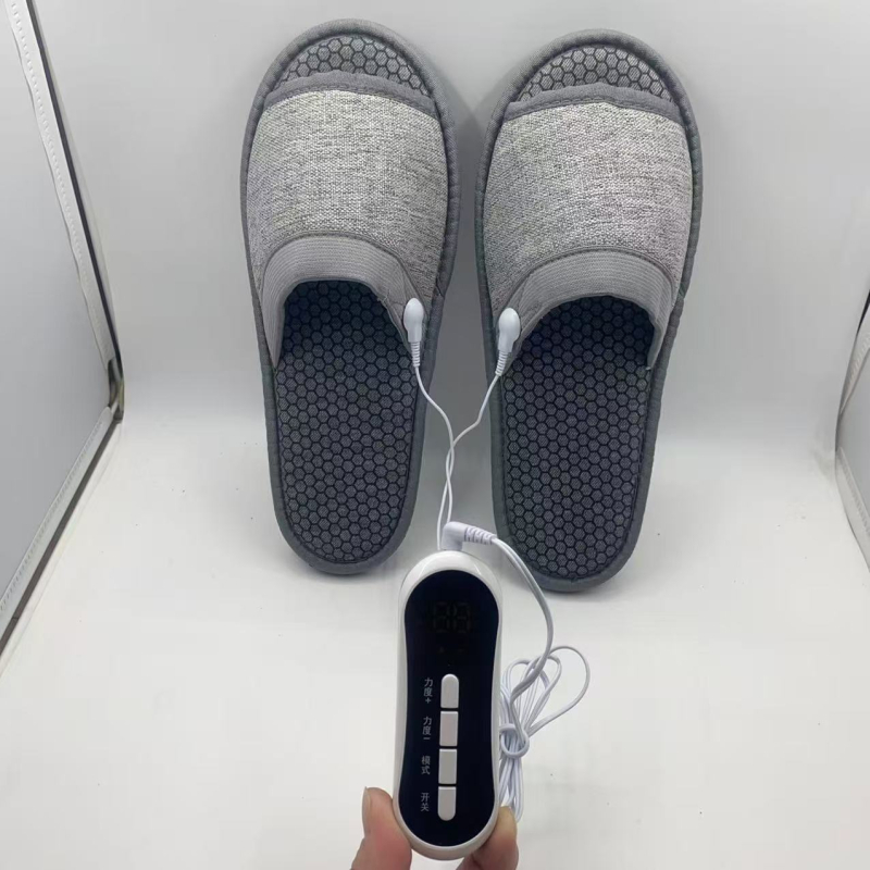 Παντόφλες μασάζ με μικρορεύμα στα σημεία βελονισμού του πέλματος, USB τροφοδοσία, ενσύρματο χειριστήριο και έλεγχος τύπου υπολογιστή, για άνδρες και γυναίκες, οικιακή χρήση