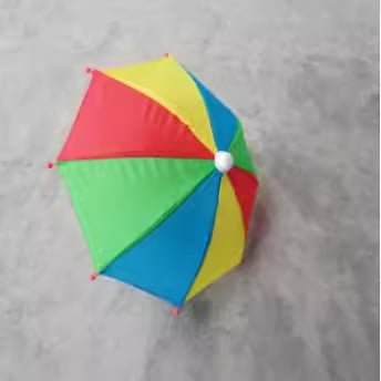 Dječji mini kišobran jedinstvene boje za sunce i kišu, rekvizit za ples, metalni okvir s 8 rebara, ručno otvaranje