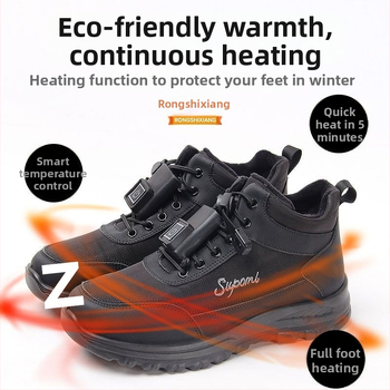 Elektrické zohrievacie papuče s USB nabíjaním, horný diel z mikrovlákna, PU podrážka, pre mužov