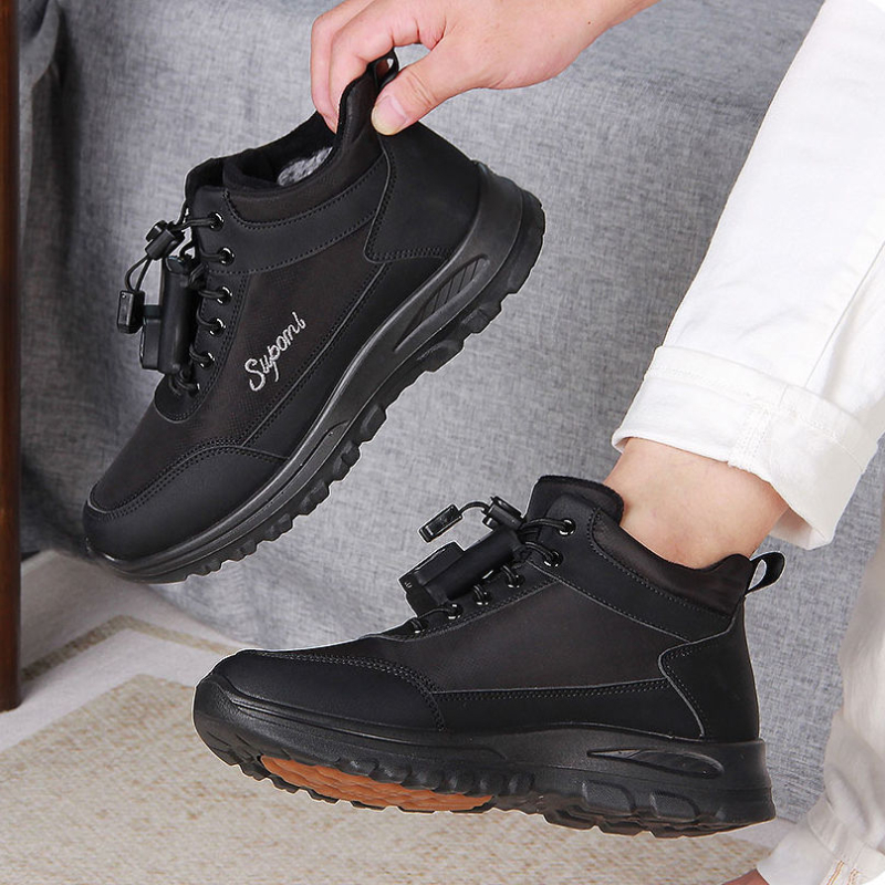 Ηλεκτρικές θερμαινόμενες παντόφλες για εσωτερικούς χώρους με φόρτιση USB, επάνω μέρος από μικροϊνες, PU σόλα, ανδρικές παντόφλες