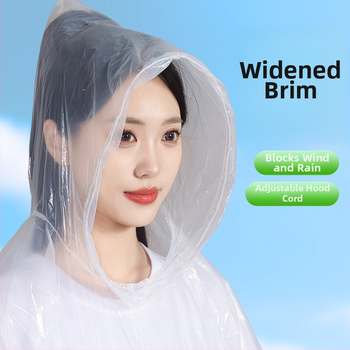 Poncho de ploaie din TPU, o singură folosință, pentru adulți, gros, lung, acoperire completă pentru călătorii și rafting