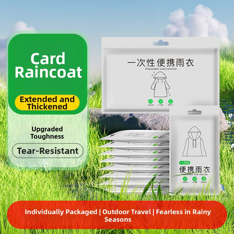 Poncho de ploaie din TPU, o singură folosință, pentru adulți, gros, lung, acoperire completă pentru călătorii și rafting