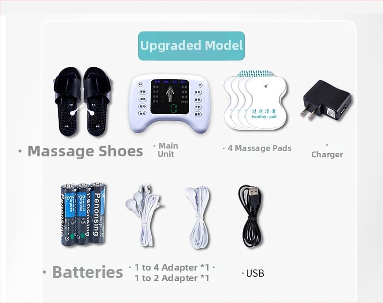 Διπλής εξόδου μεσημβρινός ηλεκτρονικός μασάζ παλμών με χρονοδιακόπτη, τροφοδοσία USB/μπαταρία/AC, μοντέλο YSL-066, κυκλοφόρησε το 2023