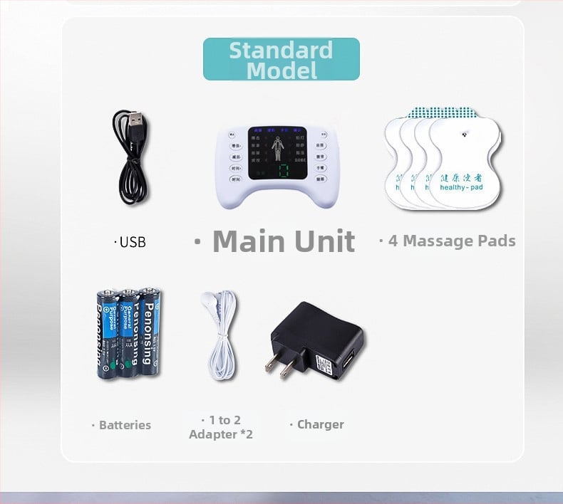 Διπλής εξόδου μεσημβρινός ηλεκτρονικός μασάζ παλμών με χρονοδιακόπτη, τροφοδοσία USB/μπαταρία/AC, μοντέλο YSL-066, κυκλοφόρησε το 2023