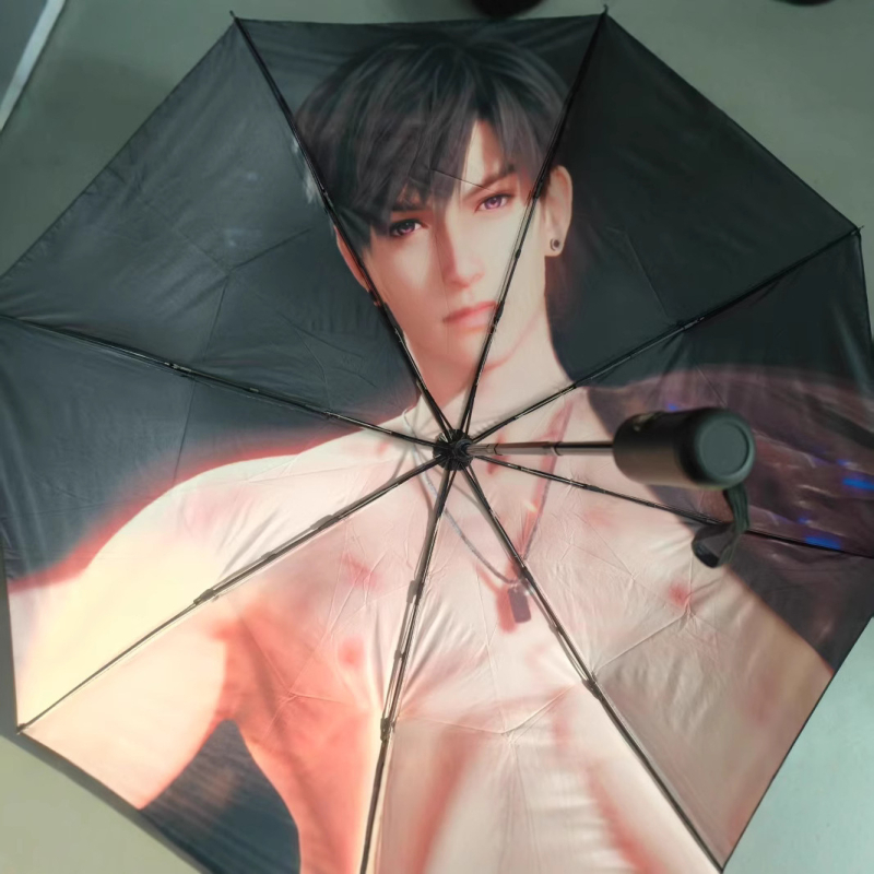 Kišobran s automatskim otvaranjem, 8 rebara, željezni okvir, UV zaštita UPF50+, tkanina: otporan materijal s vinilnim premazom