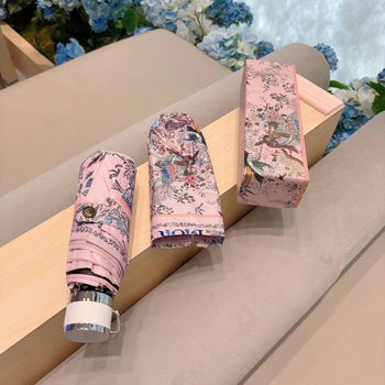 Kišobran s ručnim otvaranjem, sklopivi, ultra lagan i prijenosan, aluminijske rebra i šasija, UV Pa+++ zaštita, stil laganog luksuza