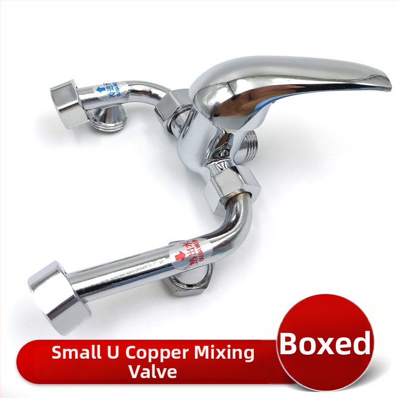 Meďový zliatinový U-tvarovaný miešací ventil pre solárne ohrievače vody, povrchová montáž, prevádzková teplota 0–100°C