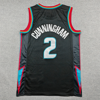 Баскетболна фланелка Pistons, бродирана, №2 Cunningham, Градска версия, полиестер