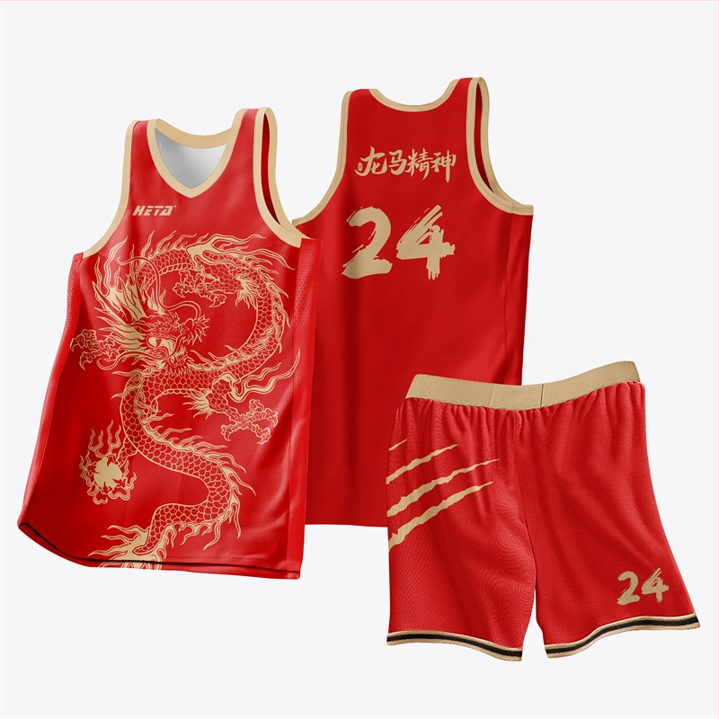 Súprava basketbalových dresov s celoplošným potlačom a dizajnom termotransferu, polyesterový materiál (100% polyester), pre dospelých mužov.