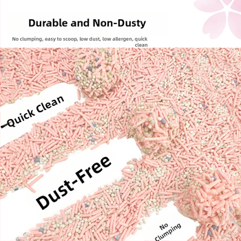 Shuquan mačji pijesak s tofu bazom, mješovit, za ispiranje, niska prašnost, ne lijepi se za dno, 10 lb