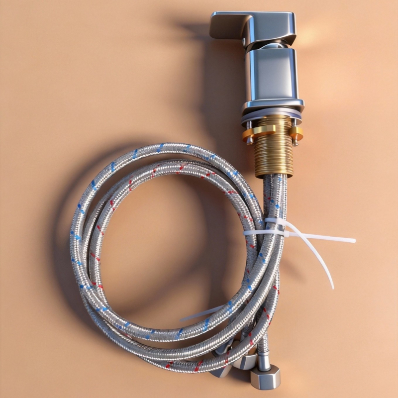 Bakreni slavine za umivaonik s keramičkim disk ventilom, miješanje, montaža ispod ploče, upravljanje jednim ili dvostrukim upravljanjem