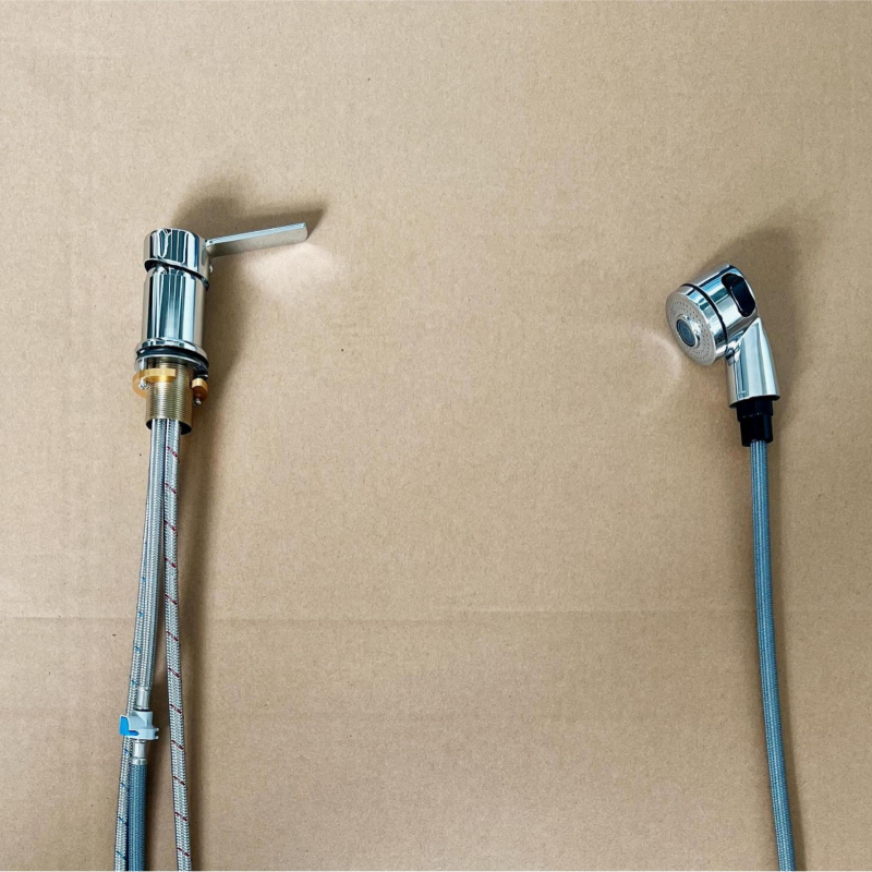 Bakreni slavine za umivaonik s keramičkim disk ventilom, miješanje, montaža ispod ploče, upravljanje jednim ili dvostrukim upravljanjem