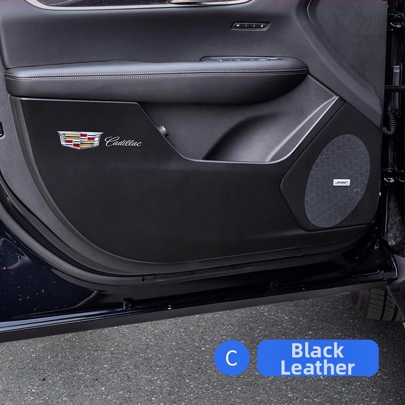 Unutarnja anti-kick podloga za Cadillac XT5 XT6 XT4 XTS ATSL – koža karbonskih vlakana, SNBLO, prilagodljivo