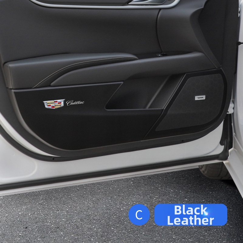 Unutarnja anti-kick podloga za Cadillac XT5 XT6 XT4 XTS ATSL – koža karbonskih vlakana, SNBLO, prilagodljivo