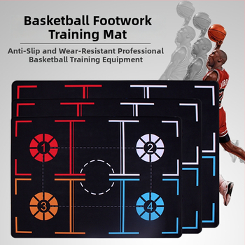 Podložka na tréning nohy pre basketbal - protisklzná; Materiál: mäkká tkanina + guma; Prispôsobenie spracovania; Tlačené logo; Značka: NAILI