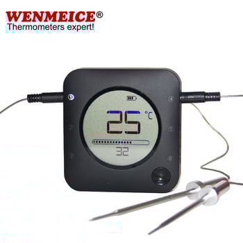 WENMEICE Безжичен Bluetooth цифров термометър за храна за барбекю, месо, фурна и кухня, 1–300°C (33–572°F), резолюция 0.1°C, точност ±1°C