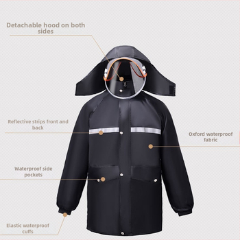 Set kišnih kabanica i hlača, pongee tkanina, PVC vodootporni sloj, za odraslu osobu, 1 komad, moguć tisak logotipa