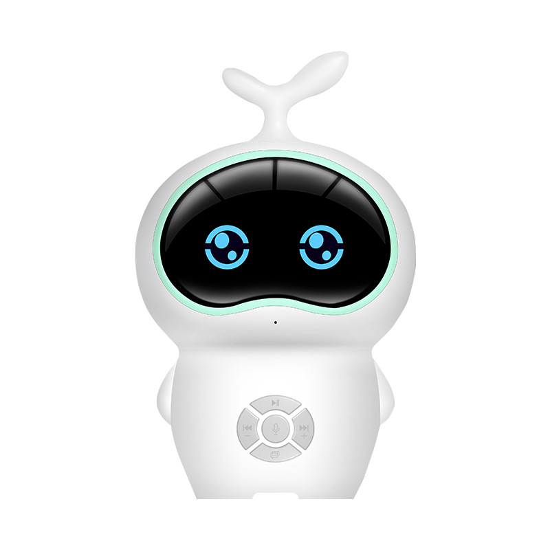 Robot educativ pentru copii – dispozitiv interactiv de învățare cu muzică/voce, aplicație mobilă, corp ABS, model M9, potrivit pentru copii 4–6 ani