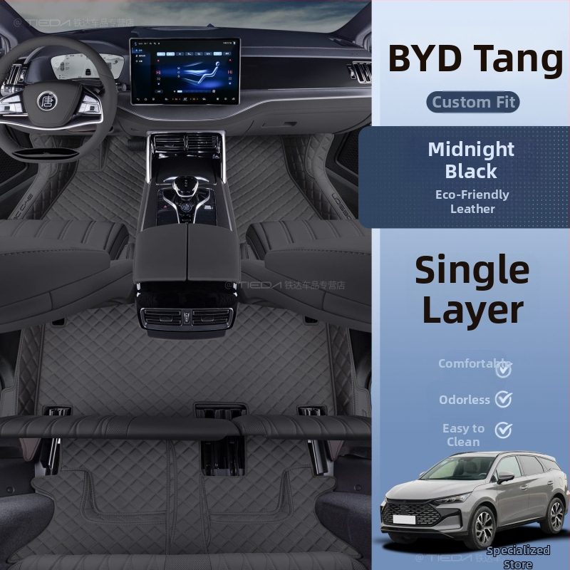 Podlahové rohože BYD Tang DMI 7-miestny hybrid EV, obklopujúci horný koberec, s logom tlačeným, bez prispôsobenia