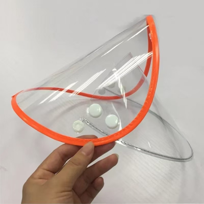 Poncă de ploaie cu glugă transparentă și protecție pentru față anti-abur pentru motocicletă/e-bike, material plastic, pentru adulți